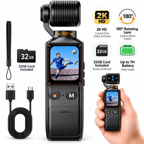 Vlogging camera with - with, 360°